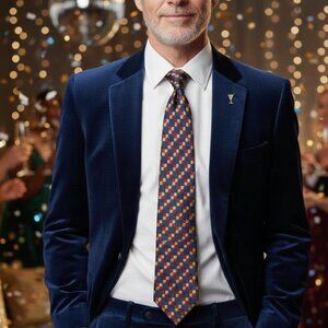 Vintage Christian Dior Monsieur Vintage Color Block Print Men's Tie Cravat USA